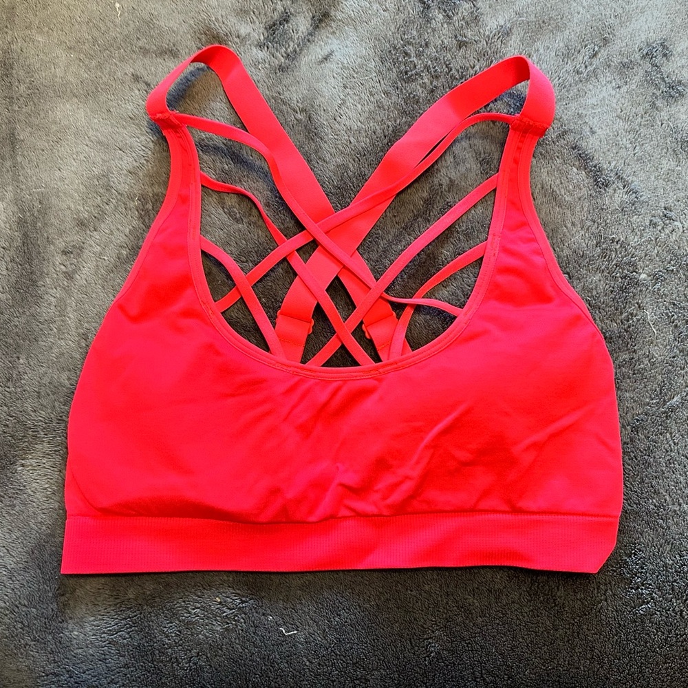 Victoria's Secret Red Strappy Sports Bra